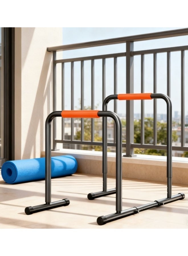 RION Heavy-Duty Parallel Dip Bars – Home Gym Strength Training Equipment Stand for Dips, Push-Ups, L-Sits, Triceps, Chest & Shoulder Workouts (Black) - Image 4